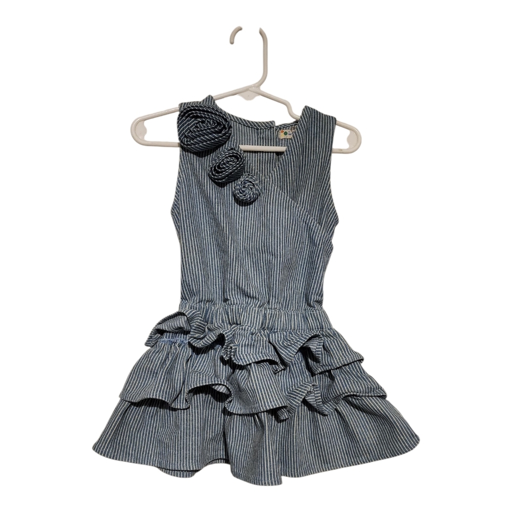Lola Et Moi Boutique Denim Dress Girls 2-3